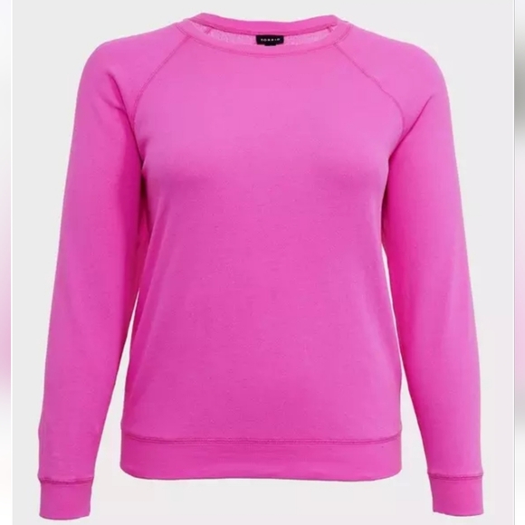 Torrid Neon Pink Pullover Raglan Sweatshirt - Picture 4 of 4